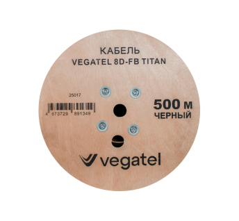 Кабель коаксиальный VEGATEL 8D-FB (Titan, черный) бухта 500м
