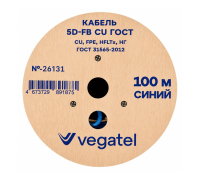 Кабель коаксиальный VEGATEL 5D-FB Cu (ГОСТ, синий)