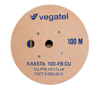Кабель коаксиальный VEGATEL 10D-FB Cu (ГОСТ, синий)