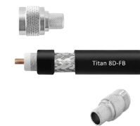 Кабельная сборка 8D/FB (Titan, черный) (N-male - N-female) 20м