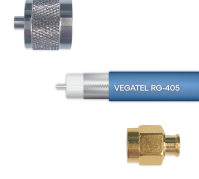 Кабельная сборка VEGATEL RG-405 (FEP, SF-086) (SMA-male - N-male) 0.3м