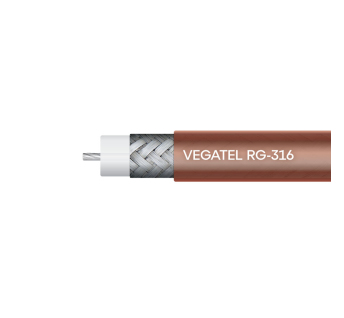 Кабель коаксиальный VEGATEL RG-316 B/U, бухта 100 м