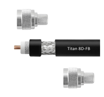 Кабельная сборка 8D/FB (Titan, черный) (N-male - N-male) 10м