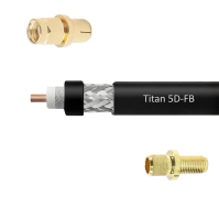 Кабельная сборка 5D/FB (Titan, черный) (SMA-male - SMA-female) 1м